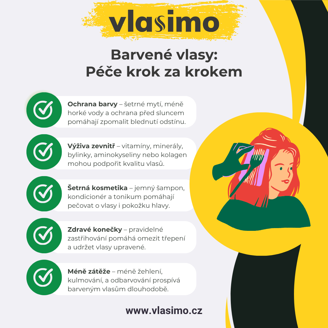 Infografika: Co pomůže barveným vlasům vydržet déle krásné